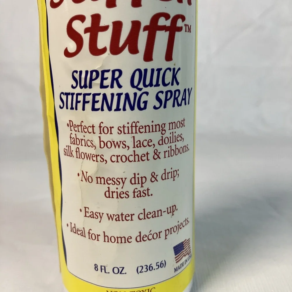 Stiffen Stuff Super Quick Stiffening Spray 8oz New Beacon Fabric Bows Crochet‎